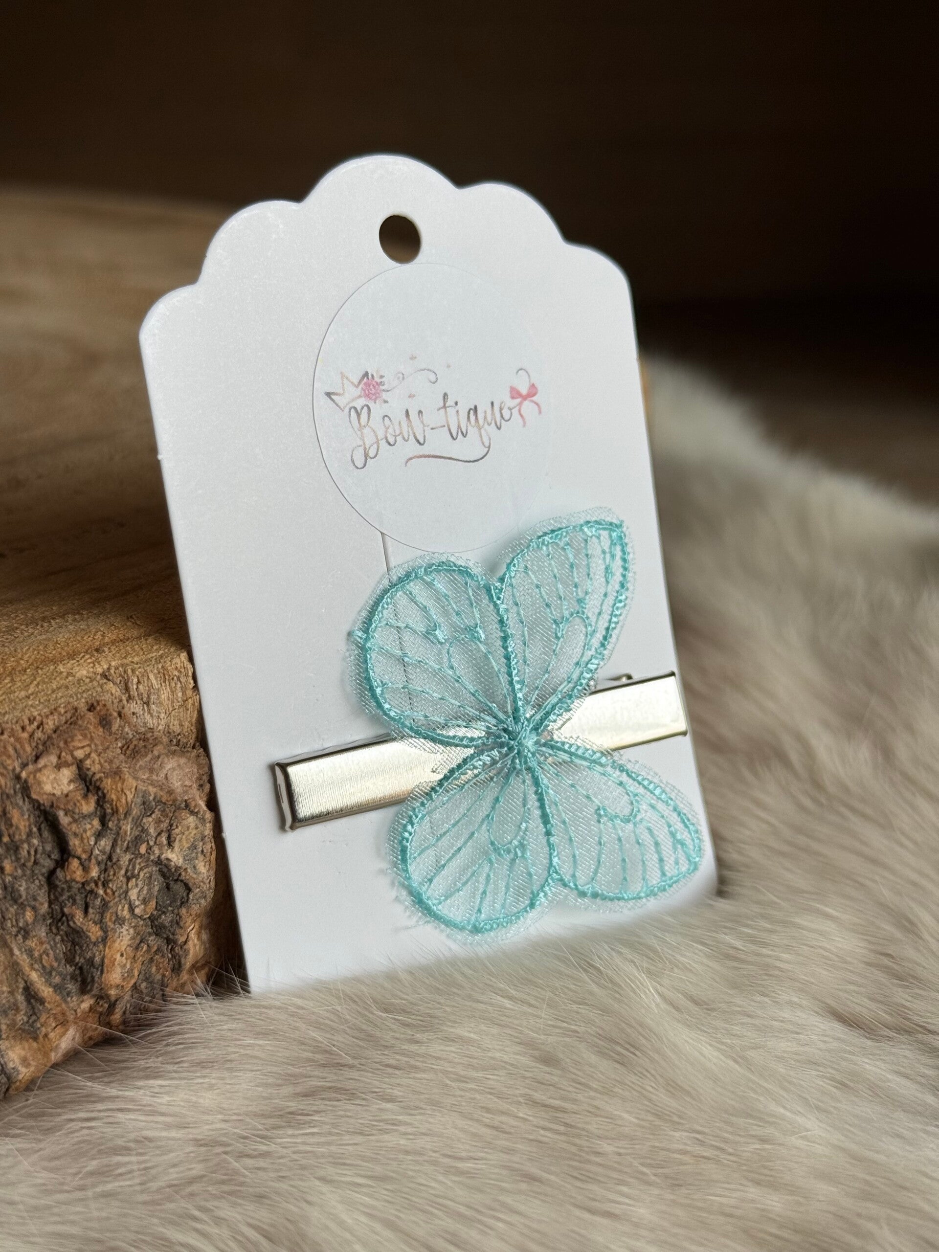 Alligatorclips Vlinder Mint