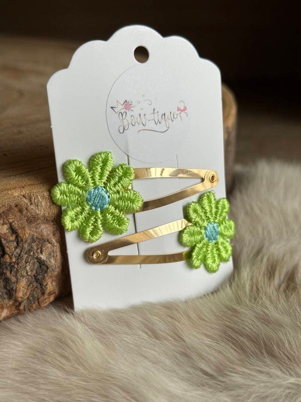 Klikklak Daisyflower 5cm Groen / Lichtblauw