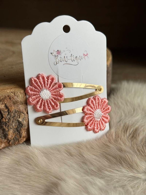 Klikklak Daisyflower 5cm Koraal / Wit