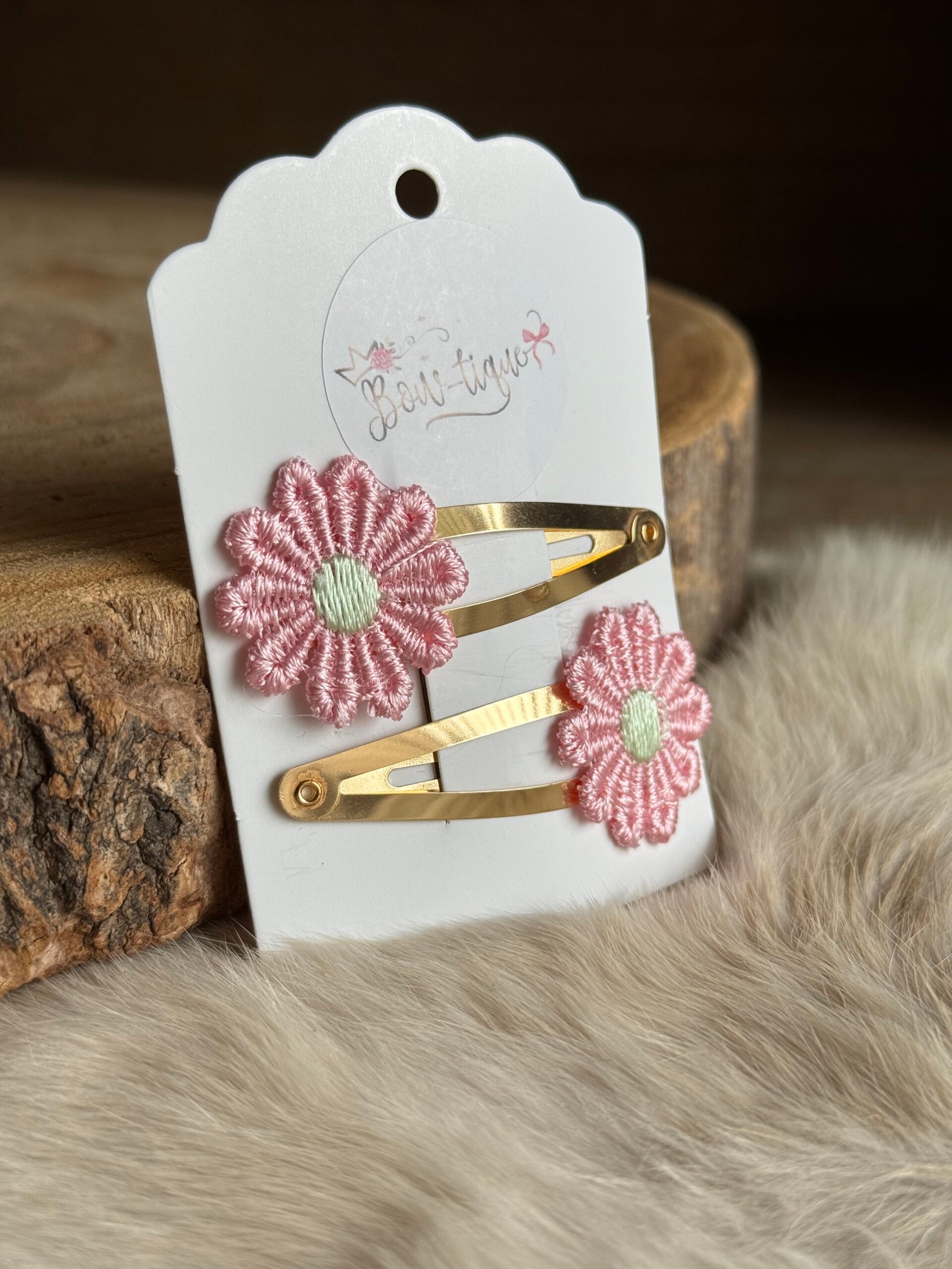 Klikklak Daisyflower 5cm Lichtroze / Mint