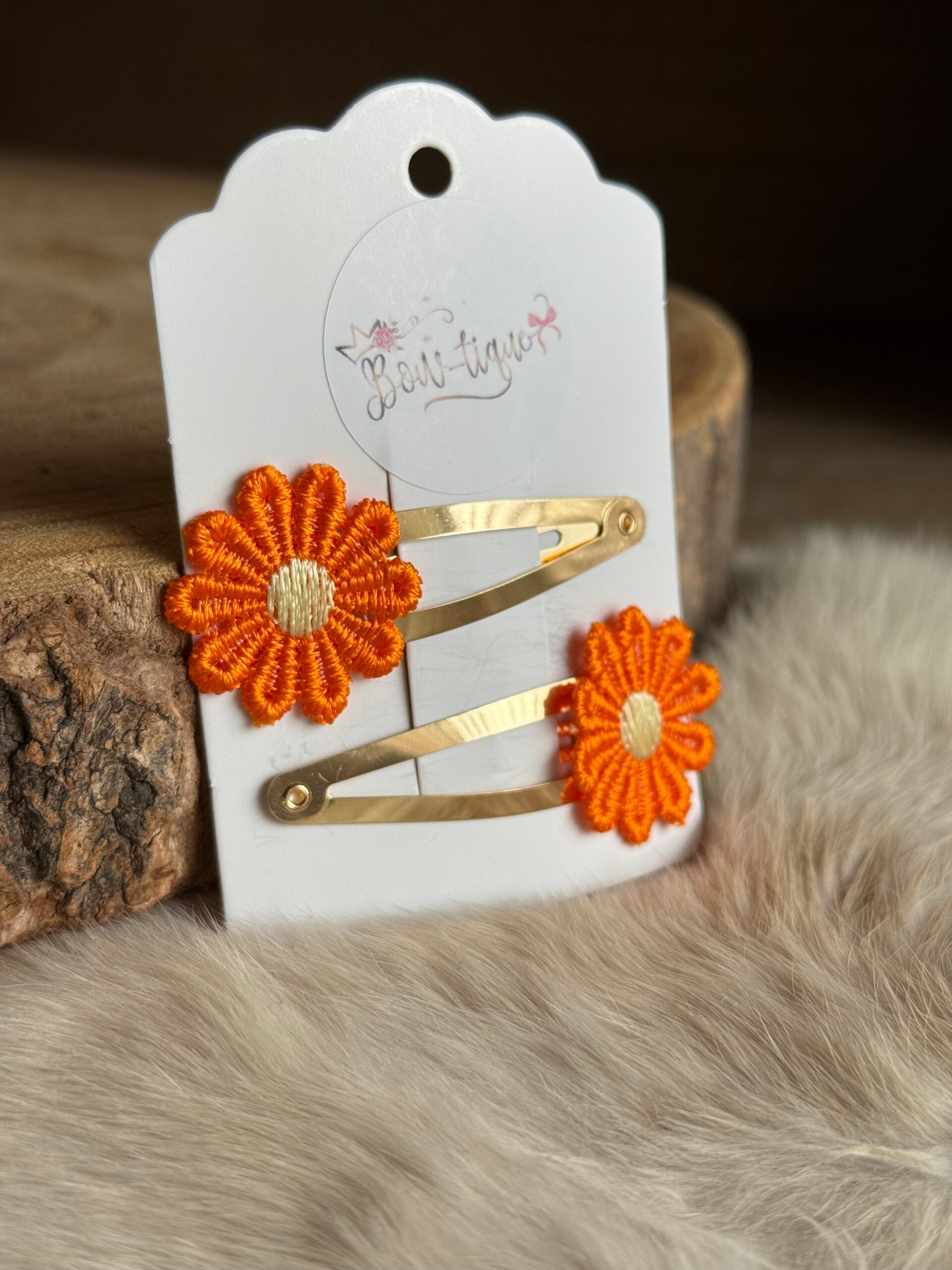 Klikklak Daisyflower 5cm Oranje / Geel