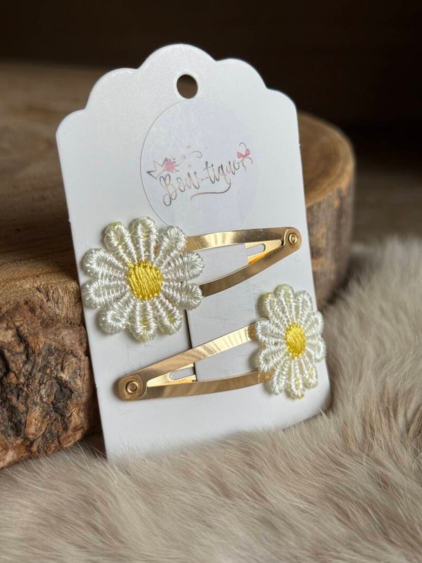 Klikklak Daisyflower 5cm Wit / Geel