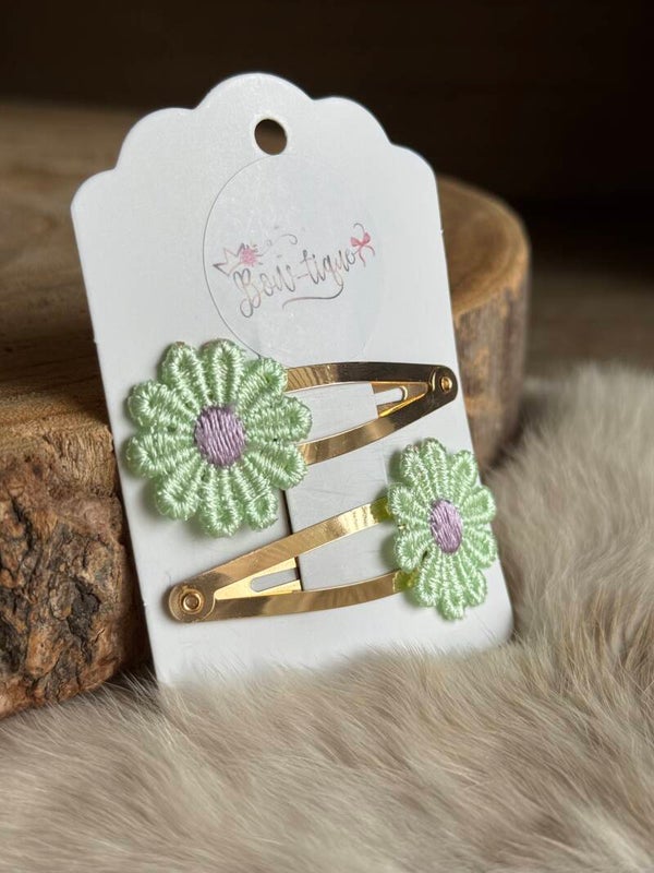 Klikklak Daisyflower 5cm Mint / Lila