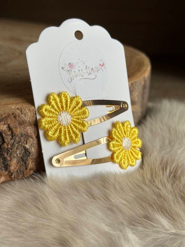 Klikklak Daisyflower 5cm Geel / Wit