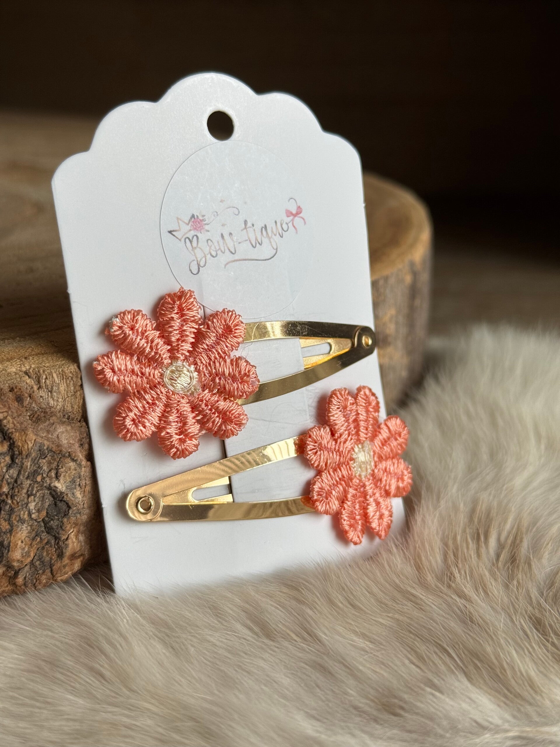 Klikklak Daisyflower 5cm Zalm / Geel