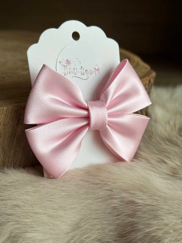 Satijnen Strik Pale Pink