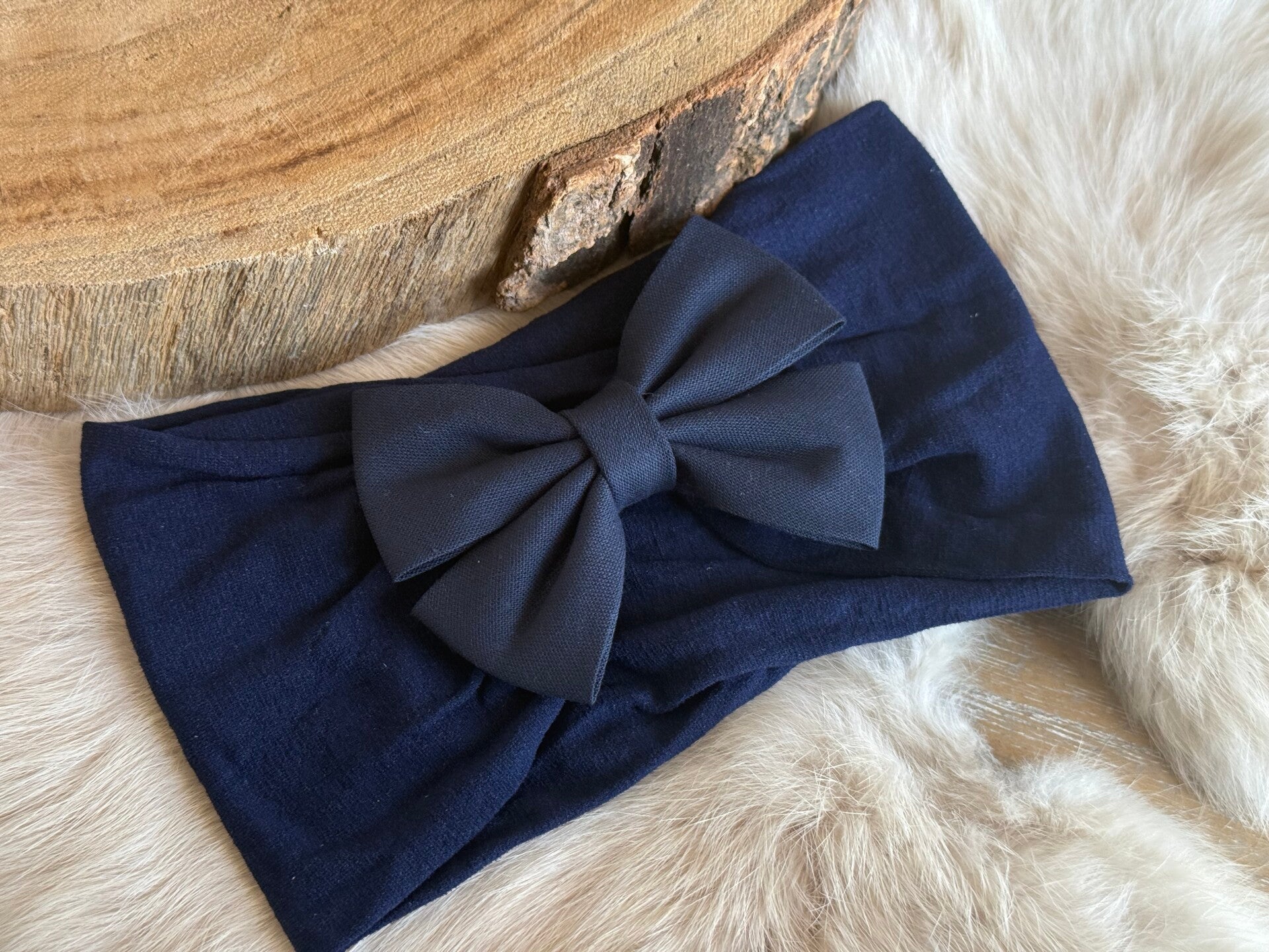 Brede hoofdband Navy