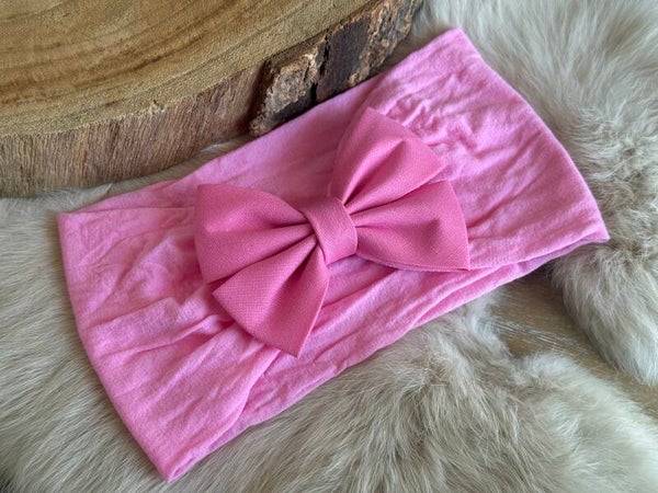 Brede hoofdband Candy Pink