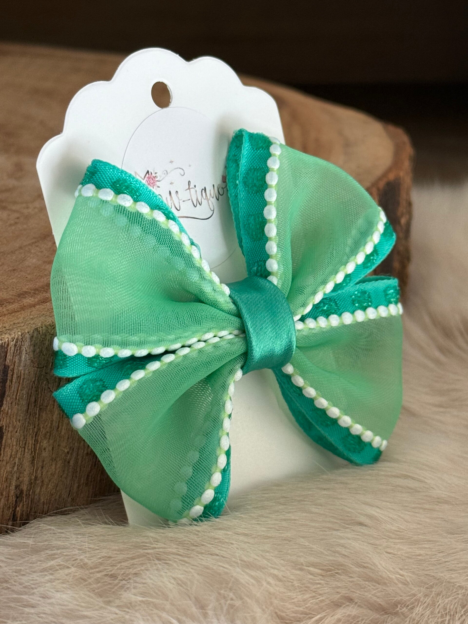 Organza strik Yara Seafoam
