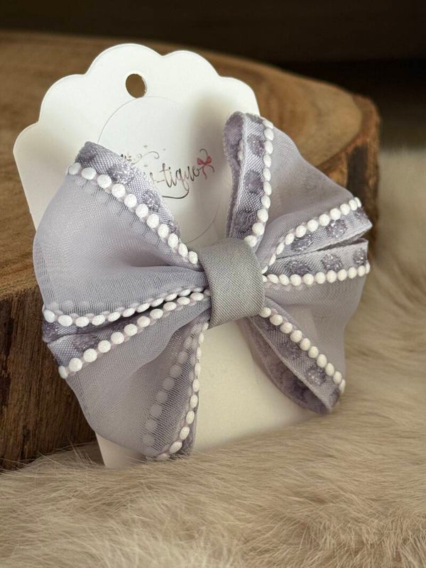 Organza strik Yara Grey