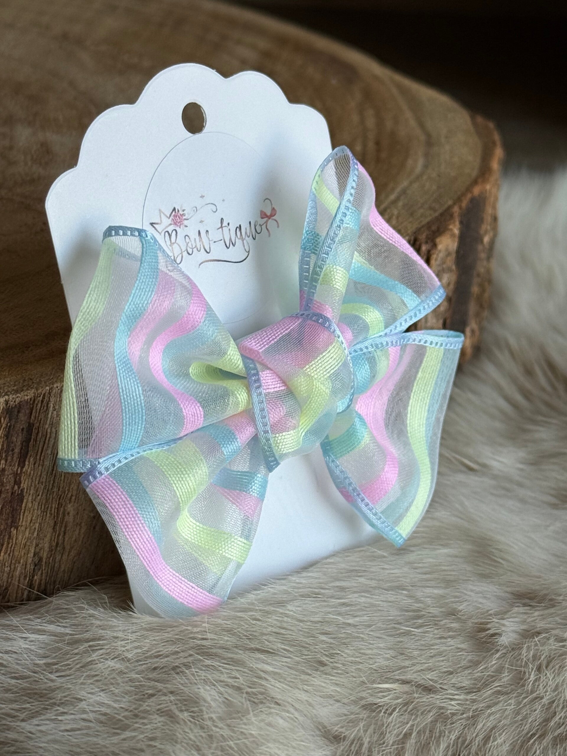 Strik streepjes Alix Blauw 8cm