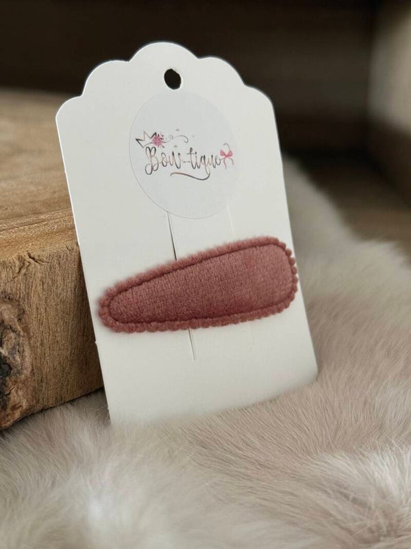 Klikklakspeldje Velvet effen Oud roze
