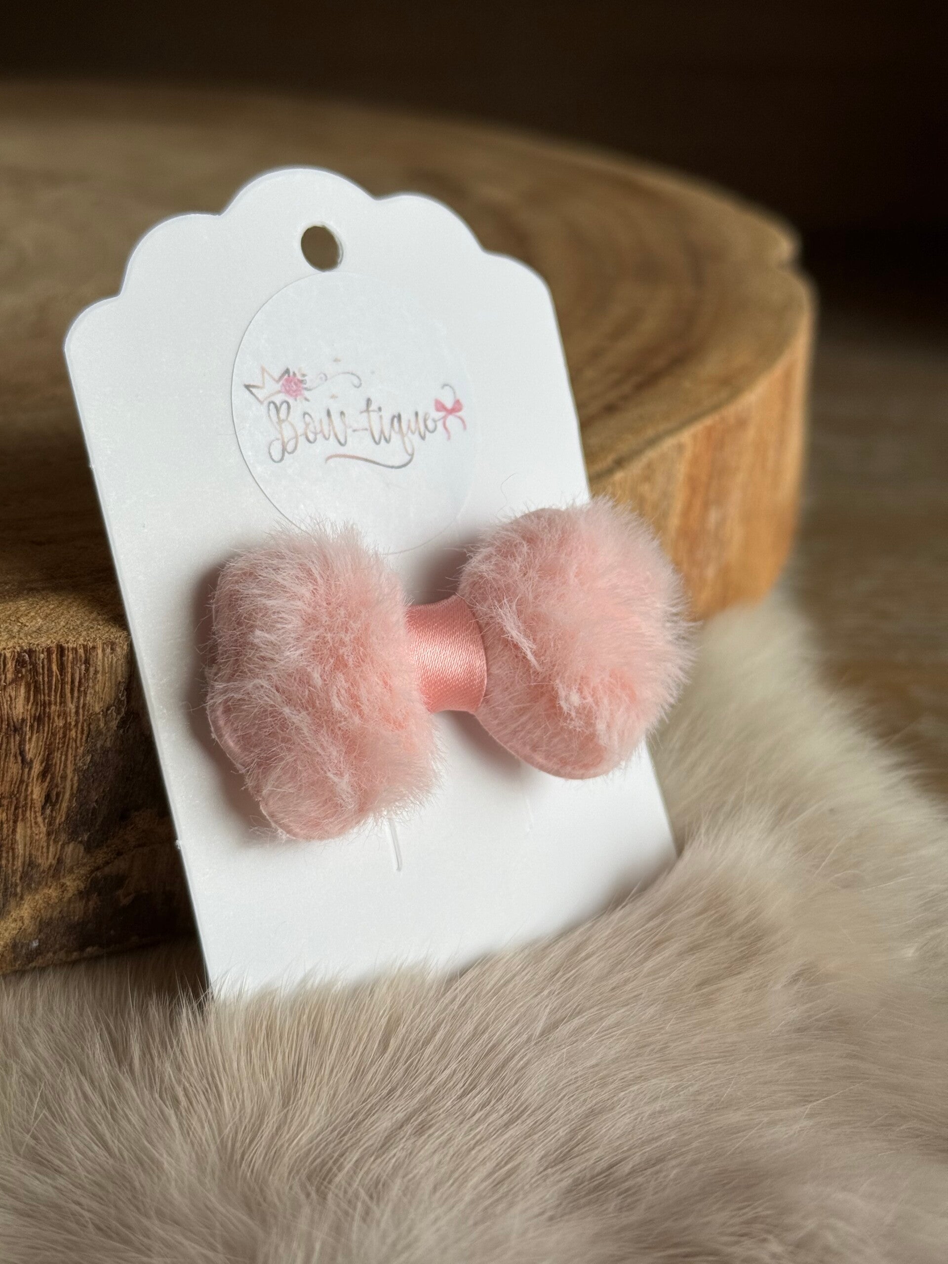 Pomponstrikje Ice Pink 4cm