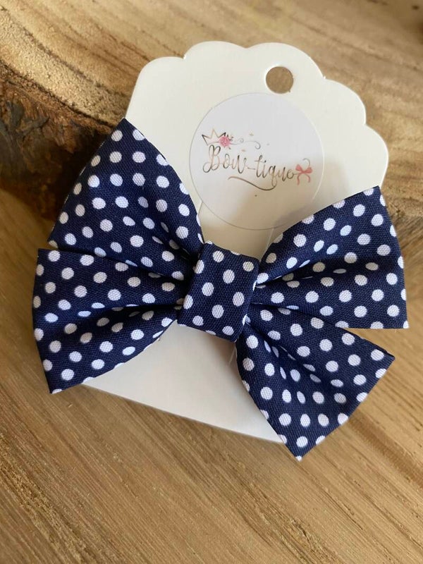 Katoenen Strik Polkadots Navy