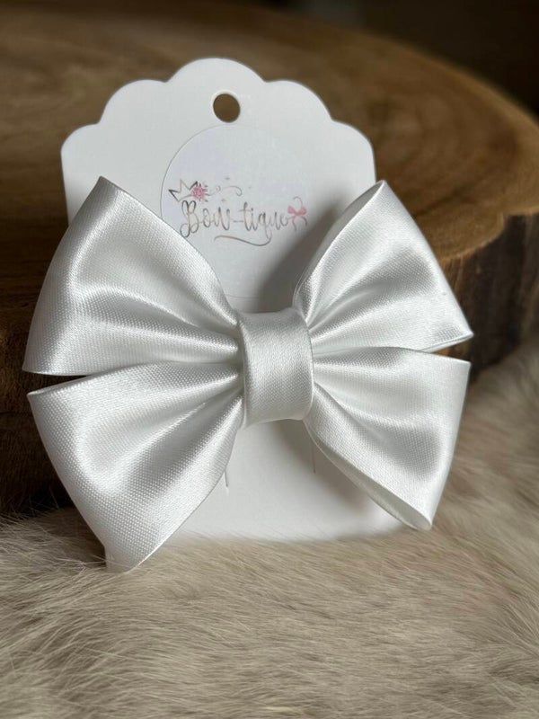 Satijnen Strik Bridal White