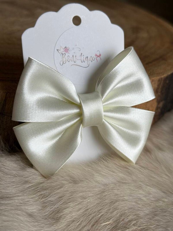 Satijnen Strik Light Cream