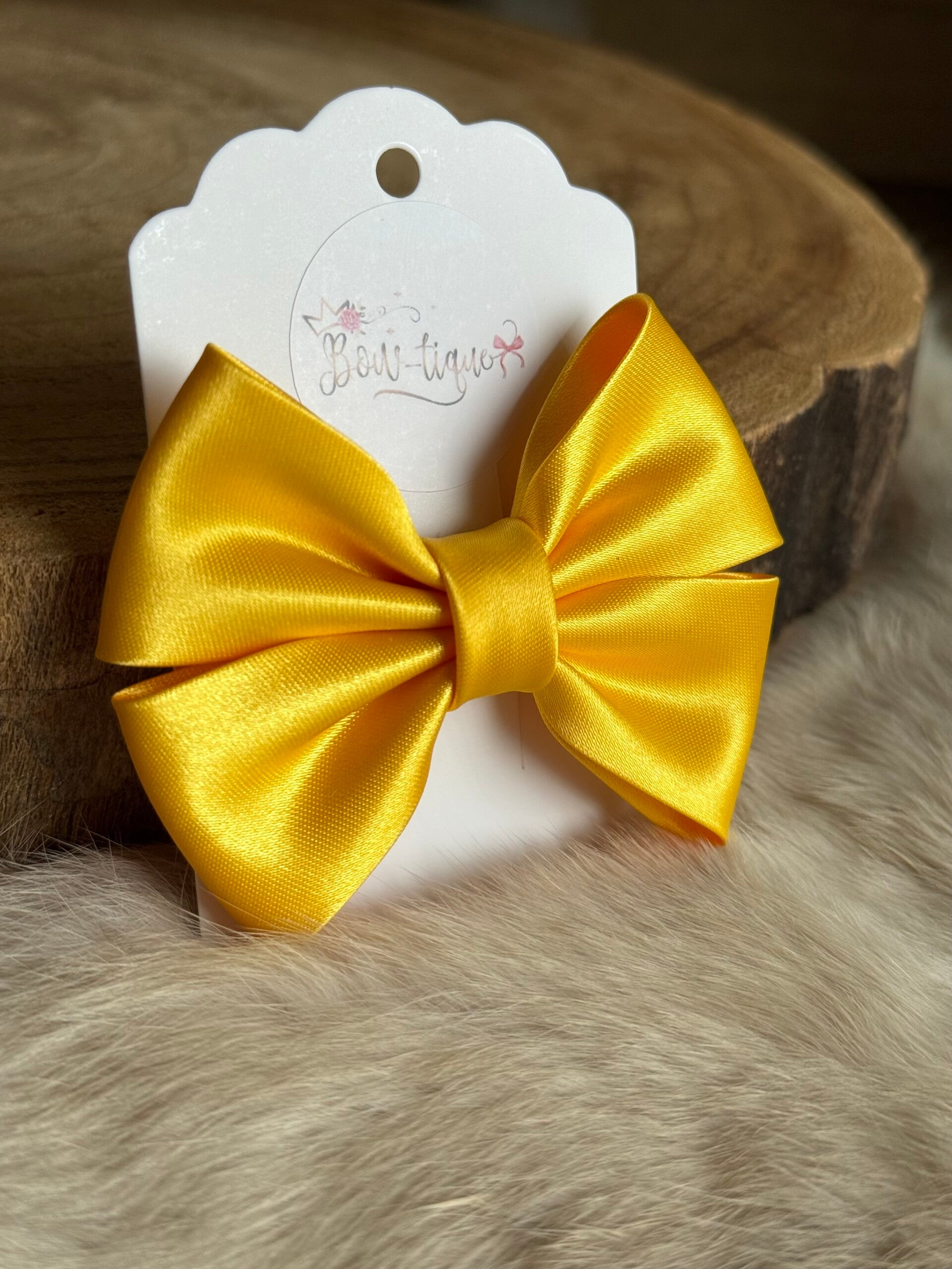 Satijnen Strik Yellow