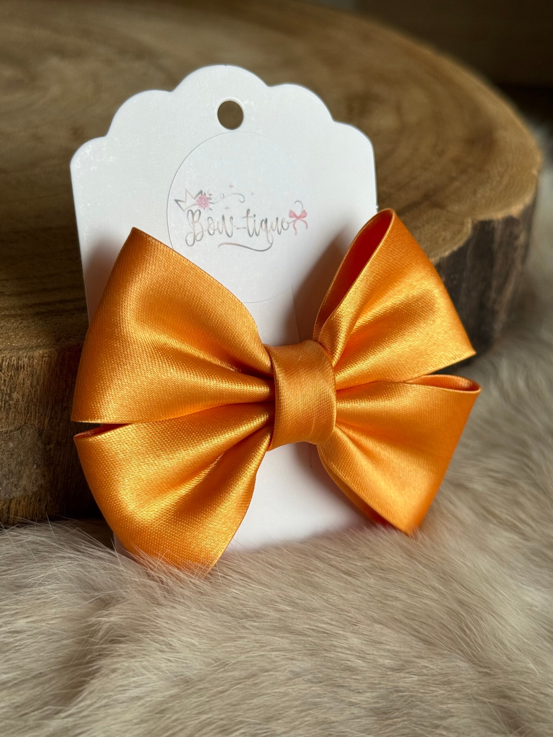 Satijnen Strik Tangerine