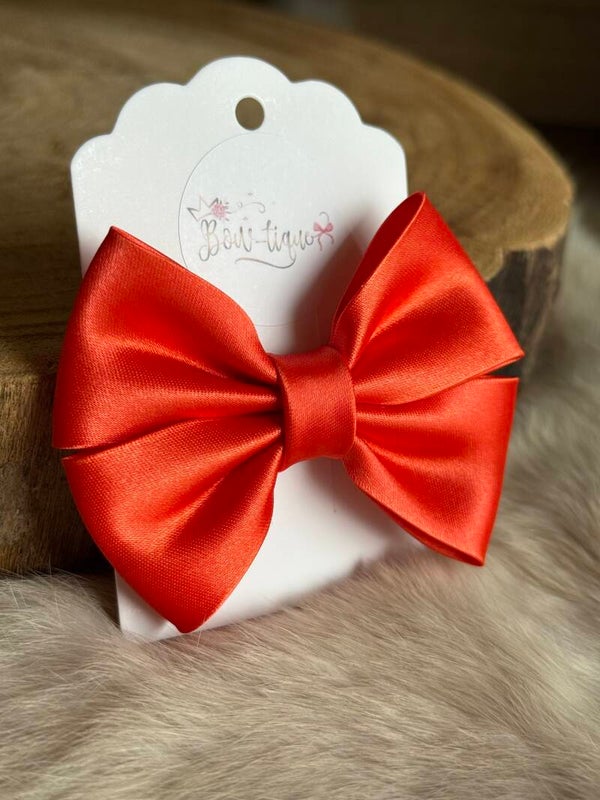 Satijnen Strik Deep Orange