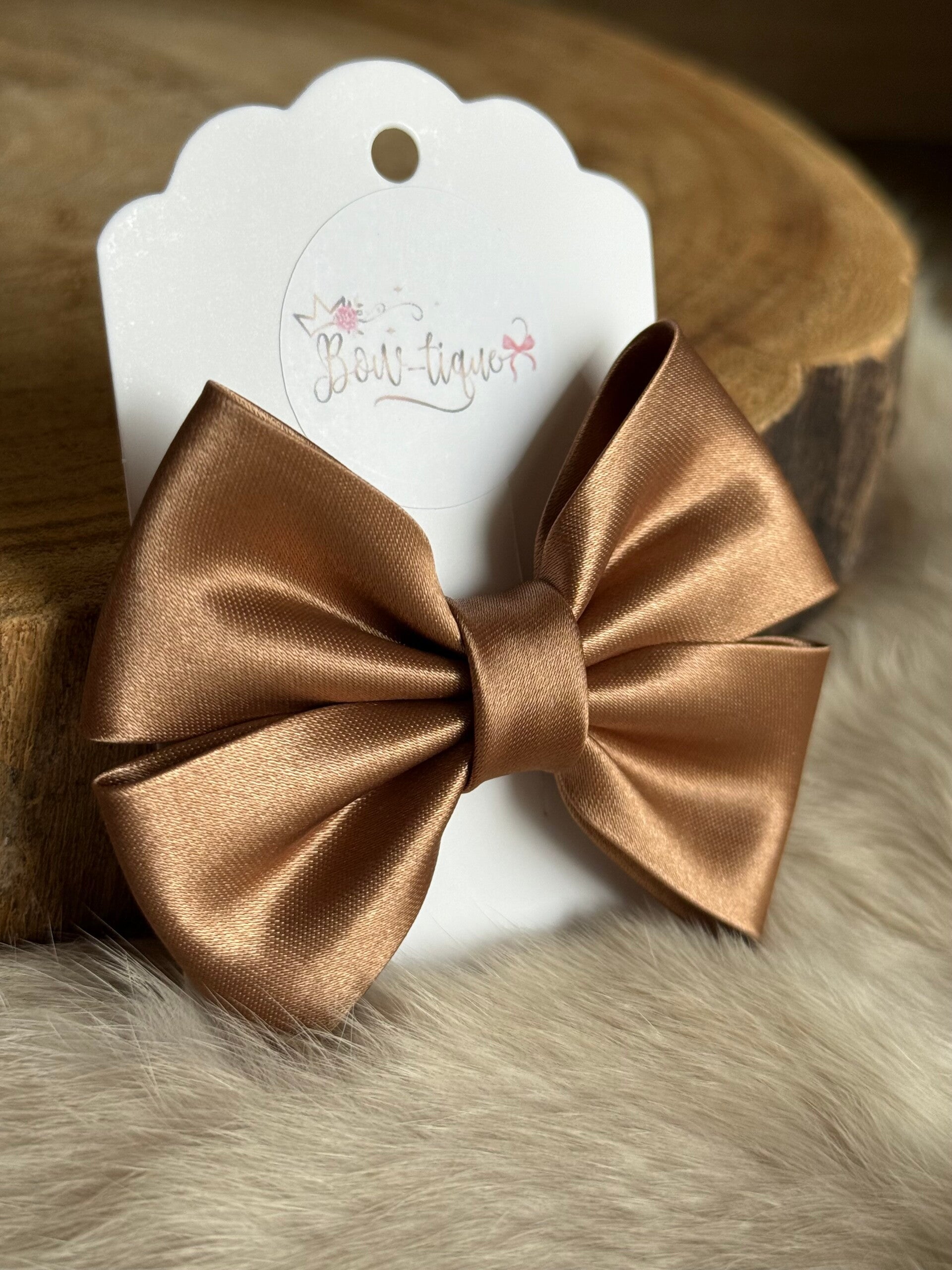 Satijnen Strik Caramel