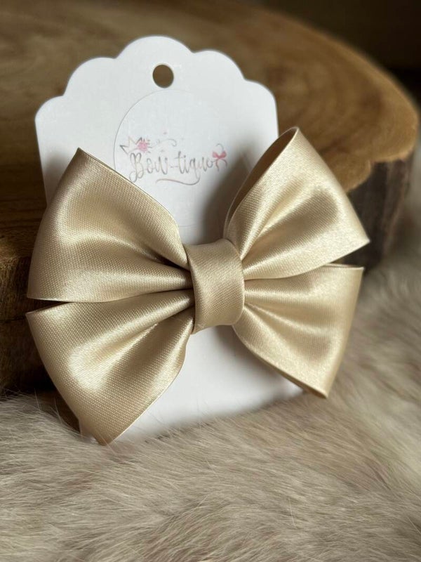 Satijnen Strik Soft Gold