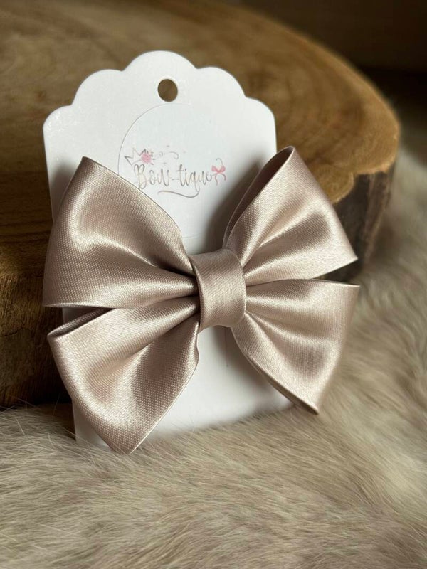 Satijnen Strik Biege