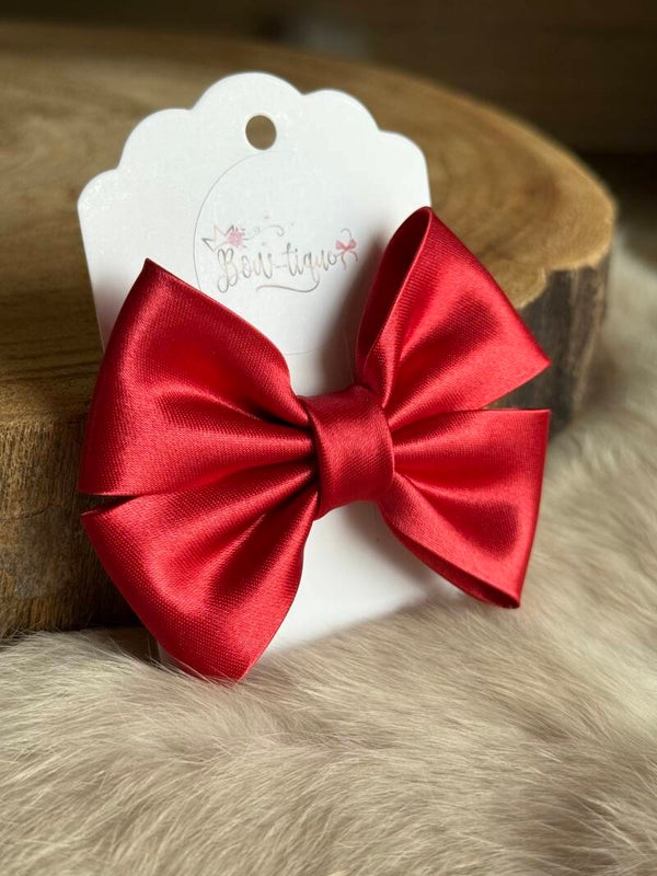 Satijnen Strik Dark Red