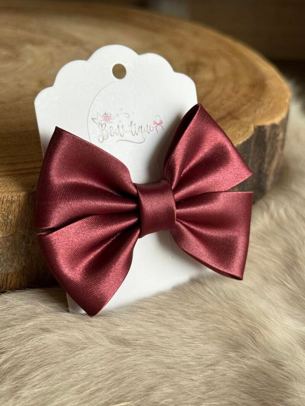 Satijnen Strik Burgundy