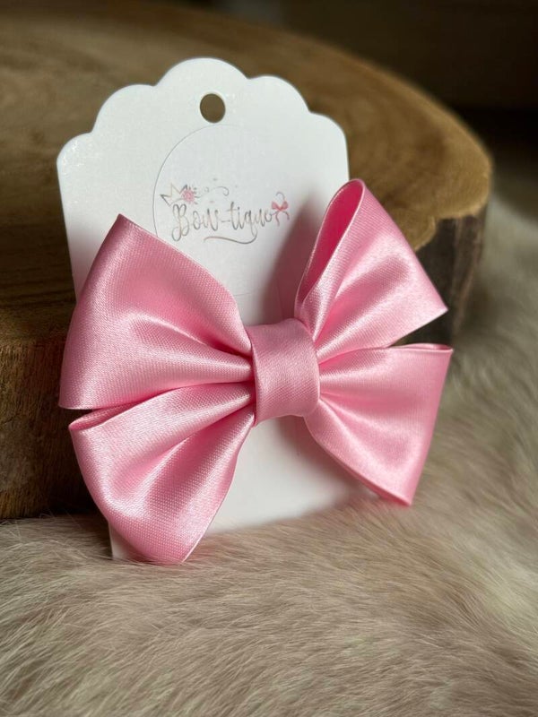 Satijnen Strik Baby Pink