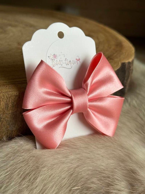 Satijnen Strik Rose Pink