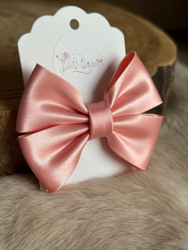 Satijnen Strik Salmon Pink