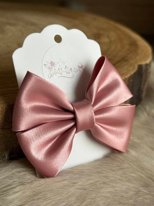 Satijnen Strik Dusky Pink