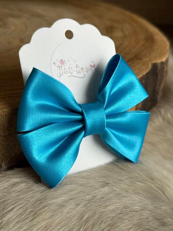 Satijnen Strik Turkoois