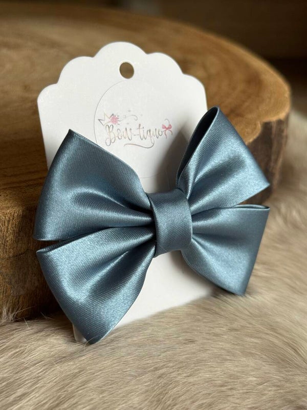 Satijnen Strik Antique Blue