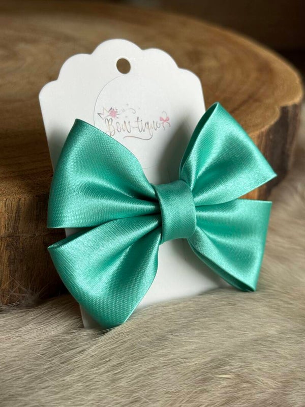 Satijnen Strik Light Jade