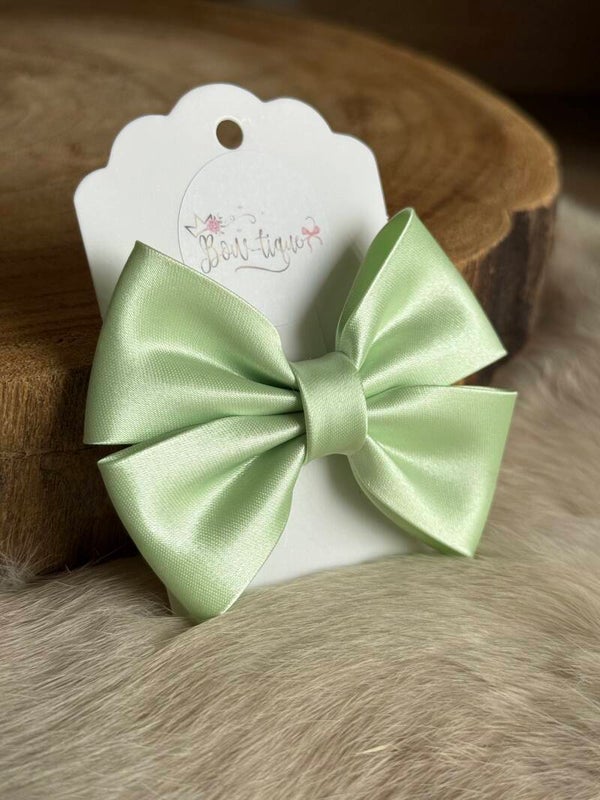 Satijnen Strik Pistachio