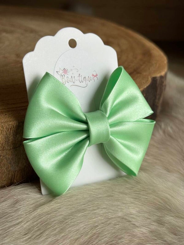 Satijnen Strik Lime Green