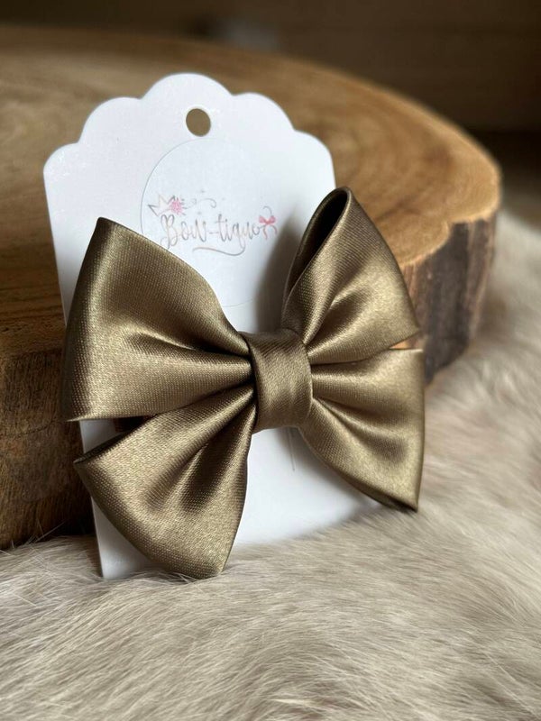 Satijnen Strik Olive