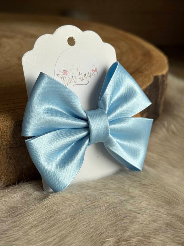 Satijnen Strik Sky Blue