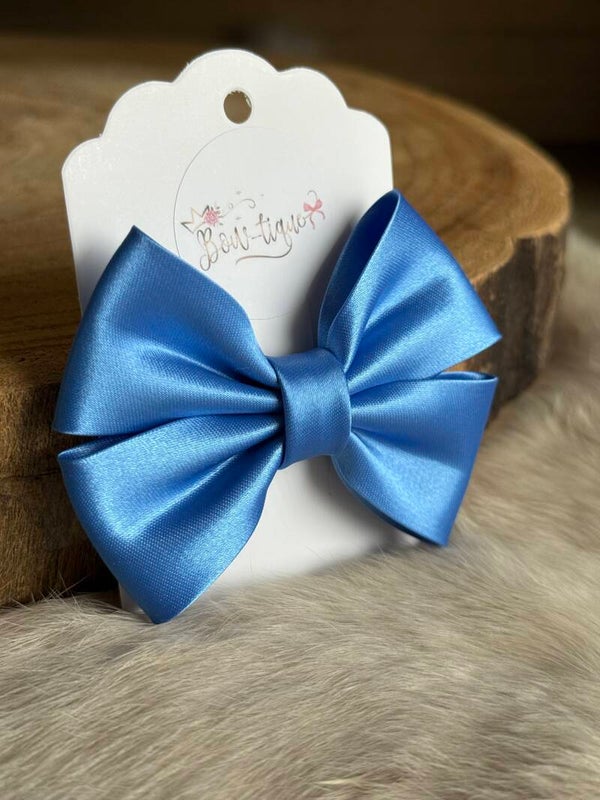 Satijnen Strik Cornflower Blue