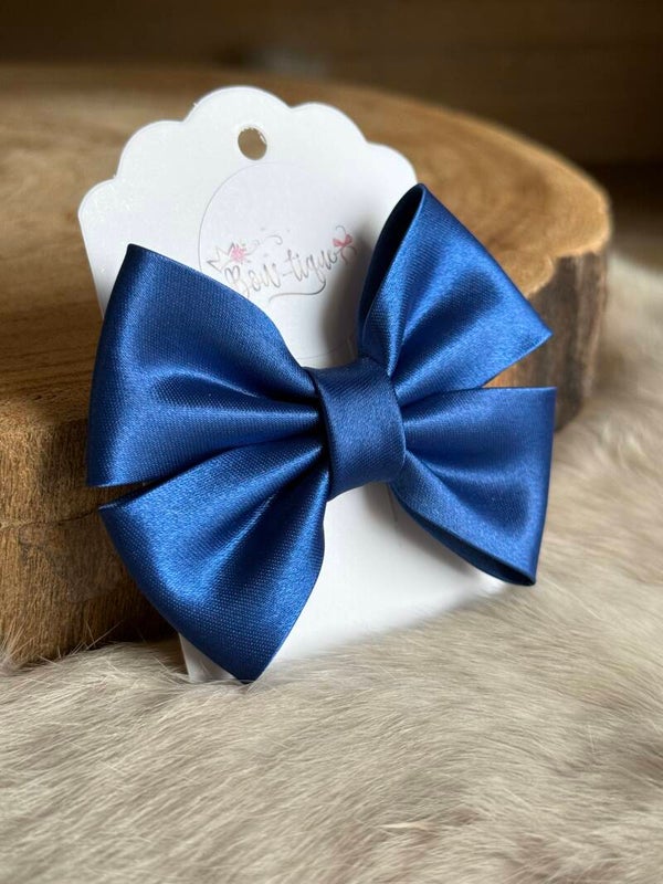 Satijnen Strik Royal Blue