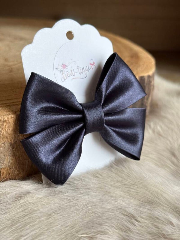 Satijnen Strik Dark Navy