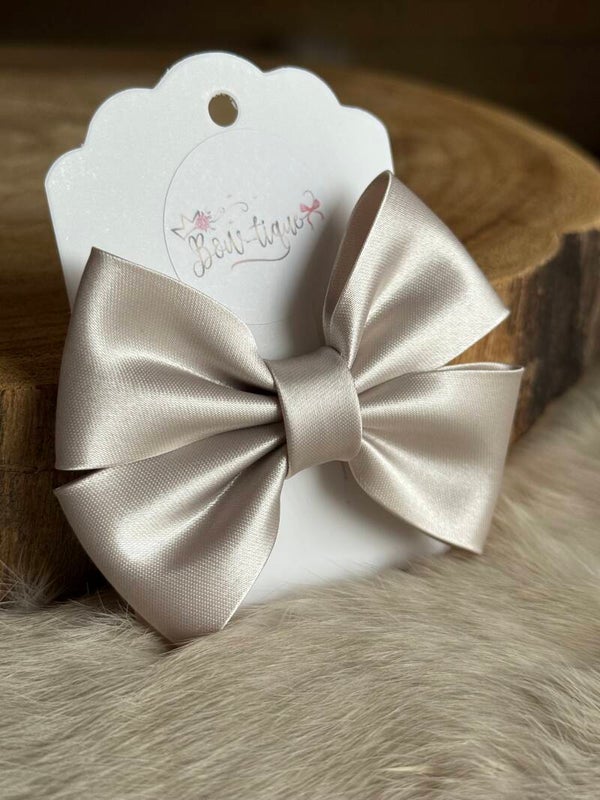 Satijnen Strik Cloud Grey