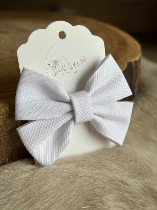 Katoenen Strik Gestreept Wit