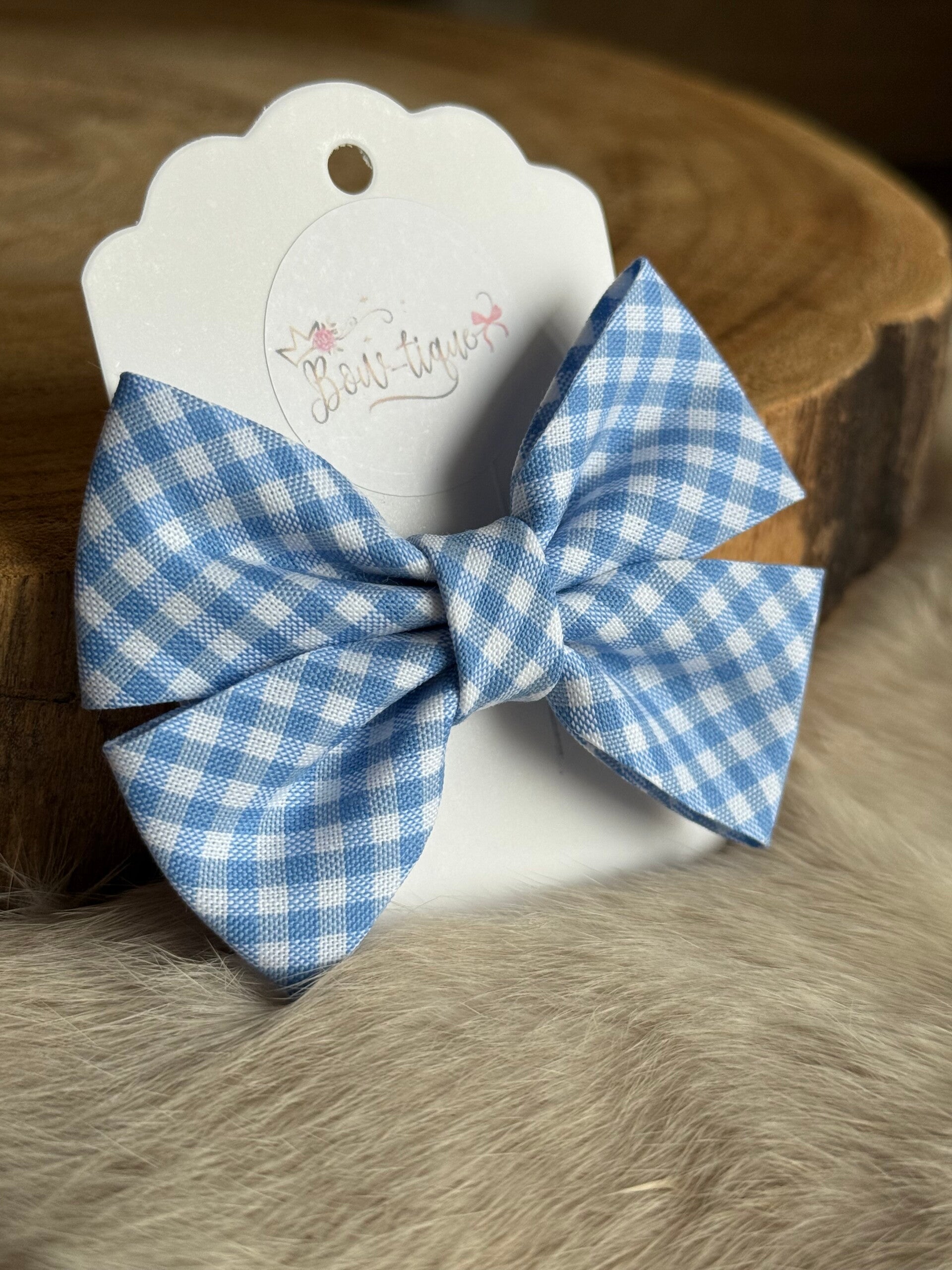 Katoenen Strik Vichy Blauw