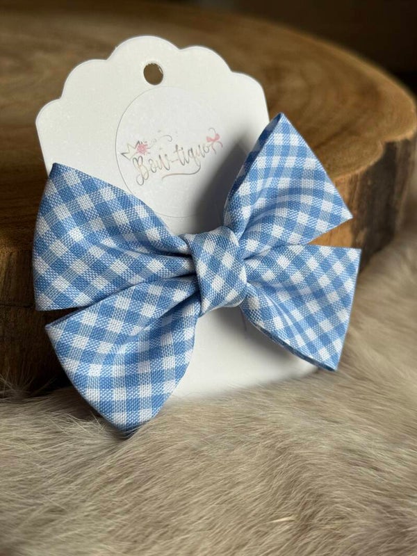 Katoenen Strik Vichy Blauw