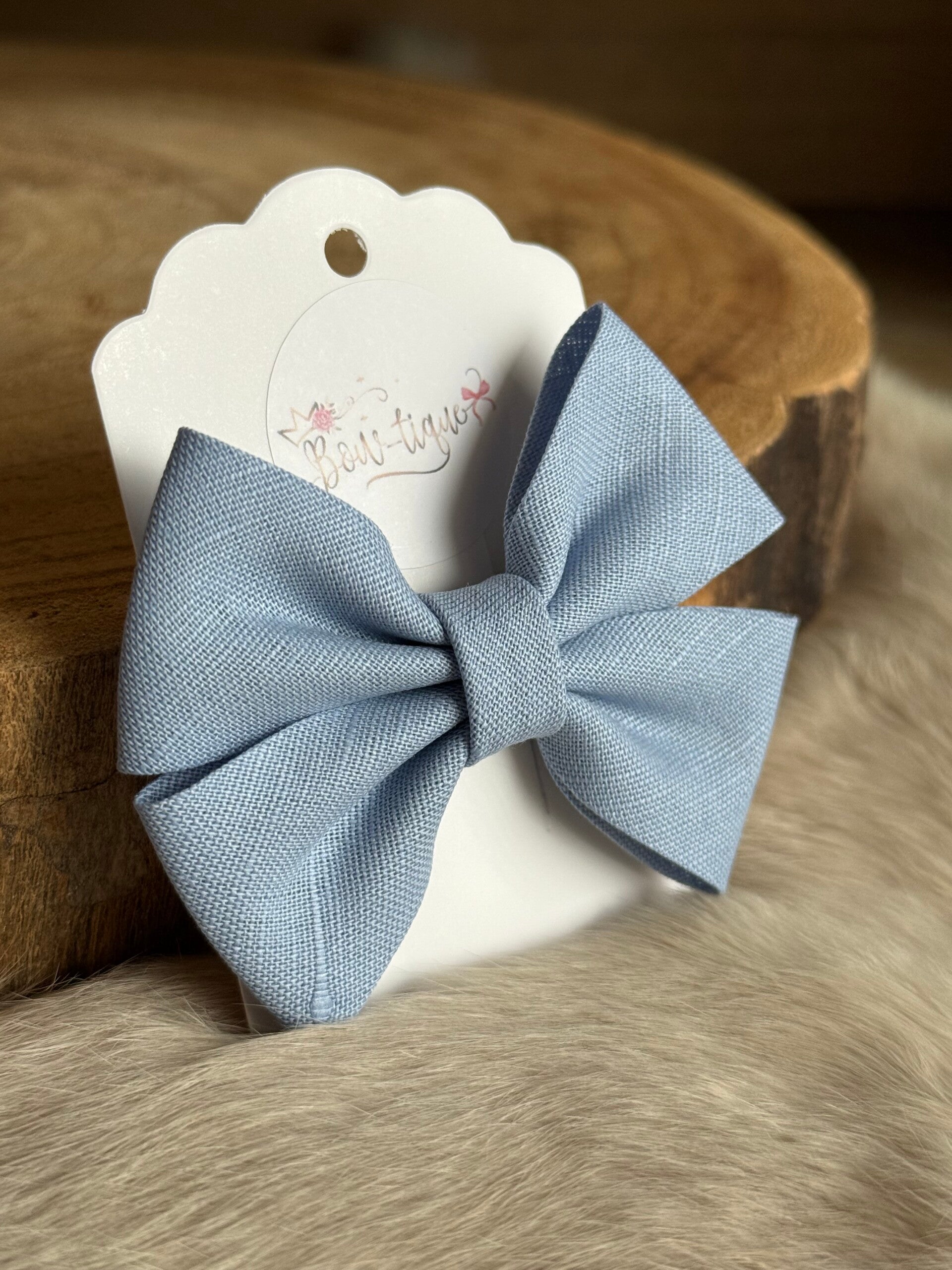 Linnen Strik Lichtblauw