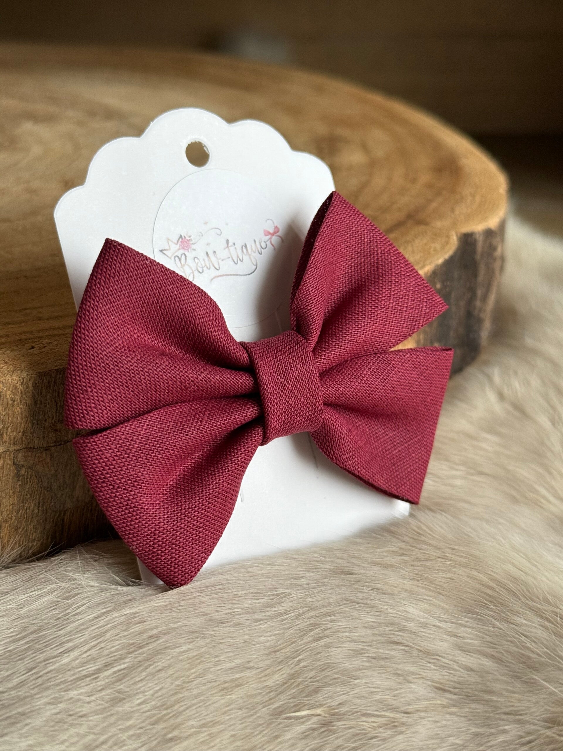 Linnen Strik Wijnrood