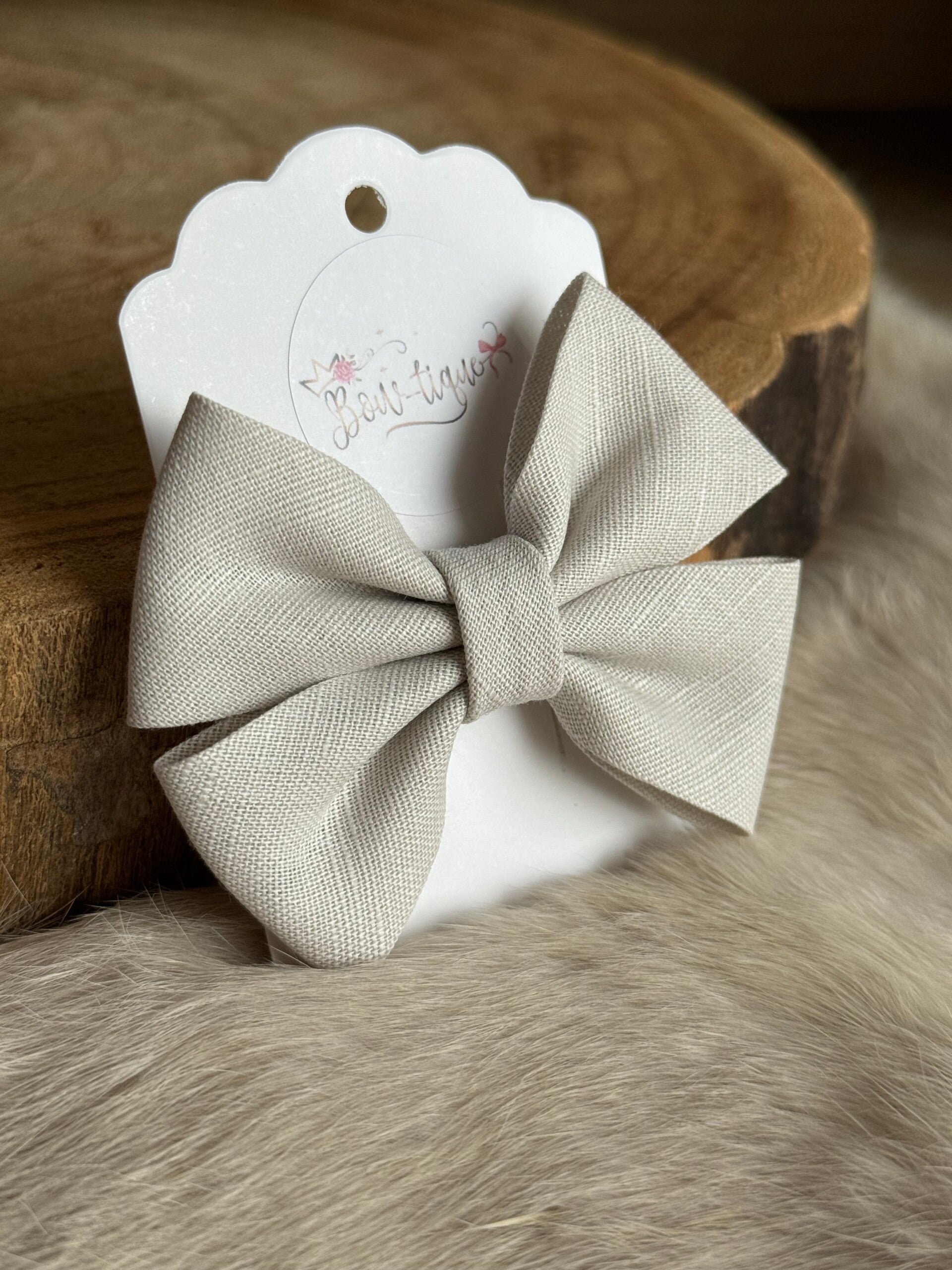 Linnen Strik Licht grijs