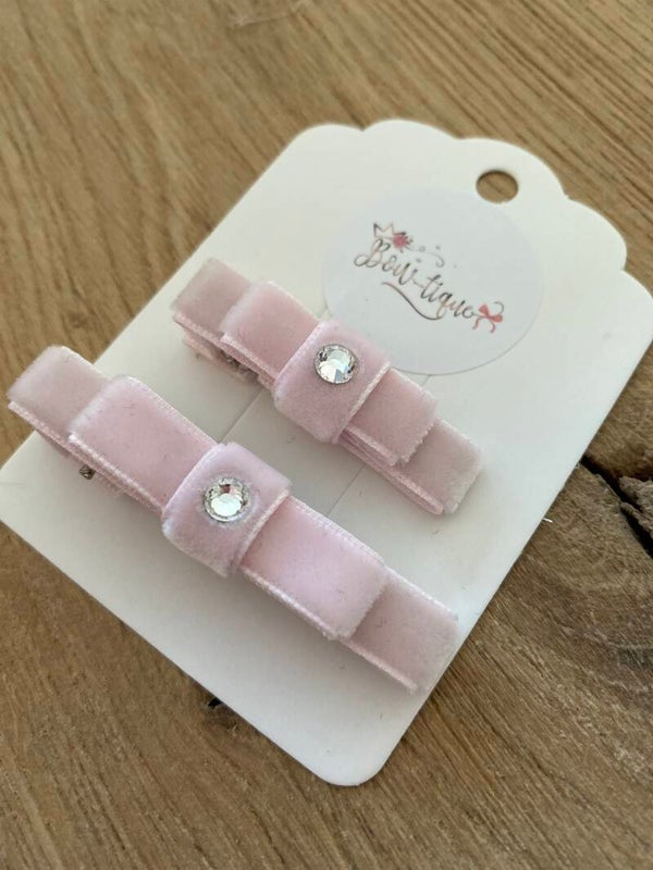 Velvet alligatorspeldje Naëlle baby pink